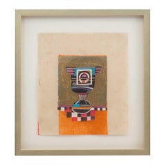 Contemporary Gouache Abstract Painting