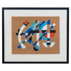 Contemporary Gouache Abstract Painting
