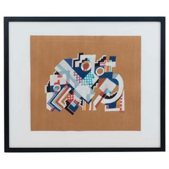 Contemporary Gouache Abstract Painting