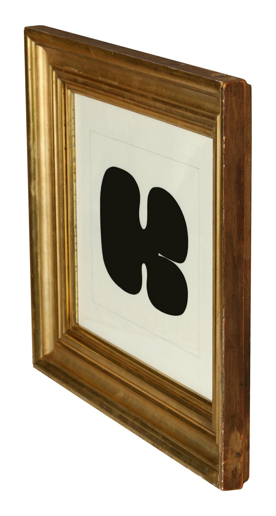 Contemporary Gouache in Giltwood Frame In Excellent Condition In New York, NY