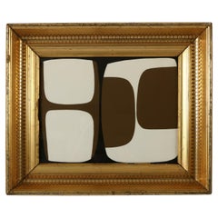 Vintage Contemporary Gouache in Giltwood Frame