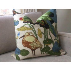 GP & J Baker “Nympheus” in Stone/Pistachio 22" Down-Filled Pillows - a Pair