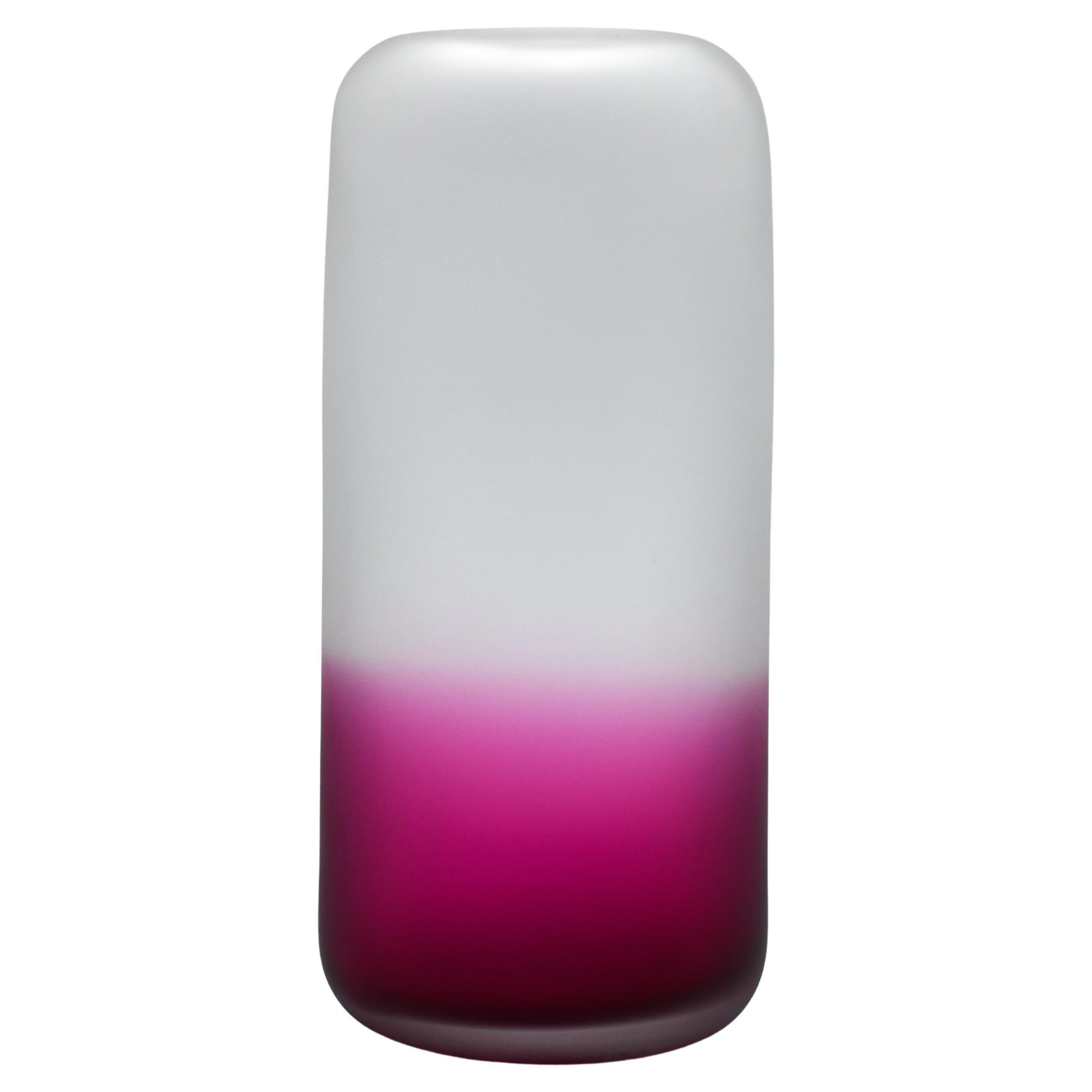 Contemporary Gradienti Vase Medium, Champagne-Fuchsia by Laura Sattin