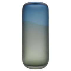 Contemporary gradienti vasel Large, Steel blue Warm grey - By Laura Sattin