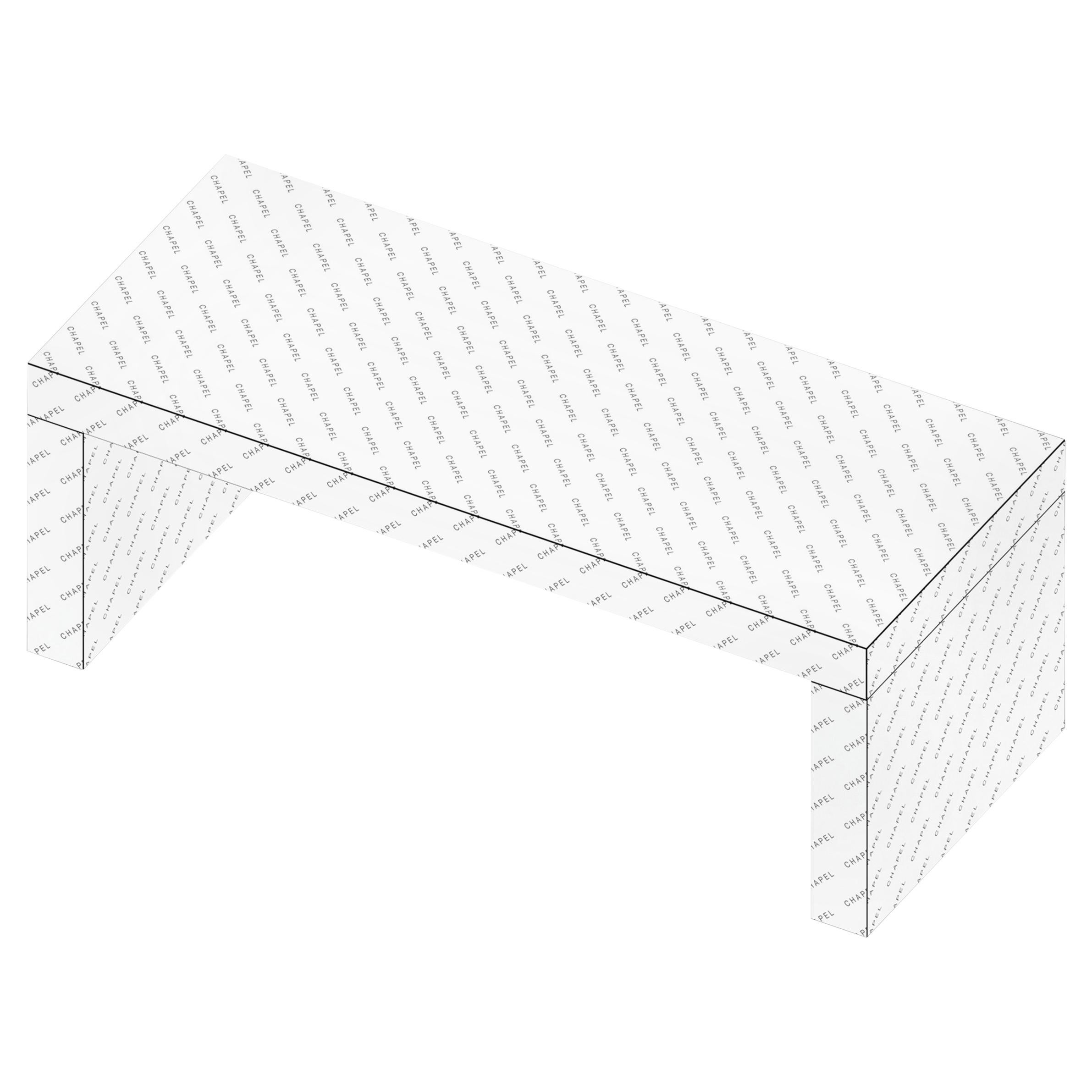 Contemporary Graphic Bench/Coffee Table Gaby Logo Chapel by Chapel Petrassi For Sale