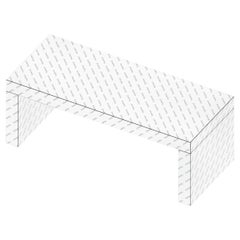 Contemporary Graphic Bench/Coffee Table Gaby Logo Chapel by Chapel Petrassi