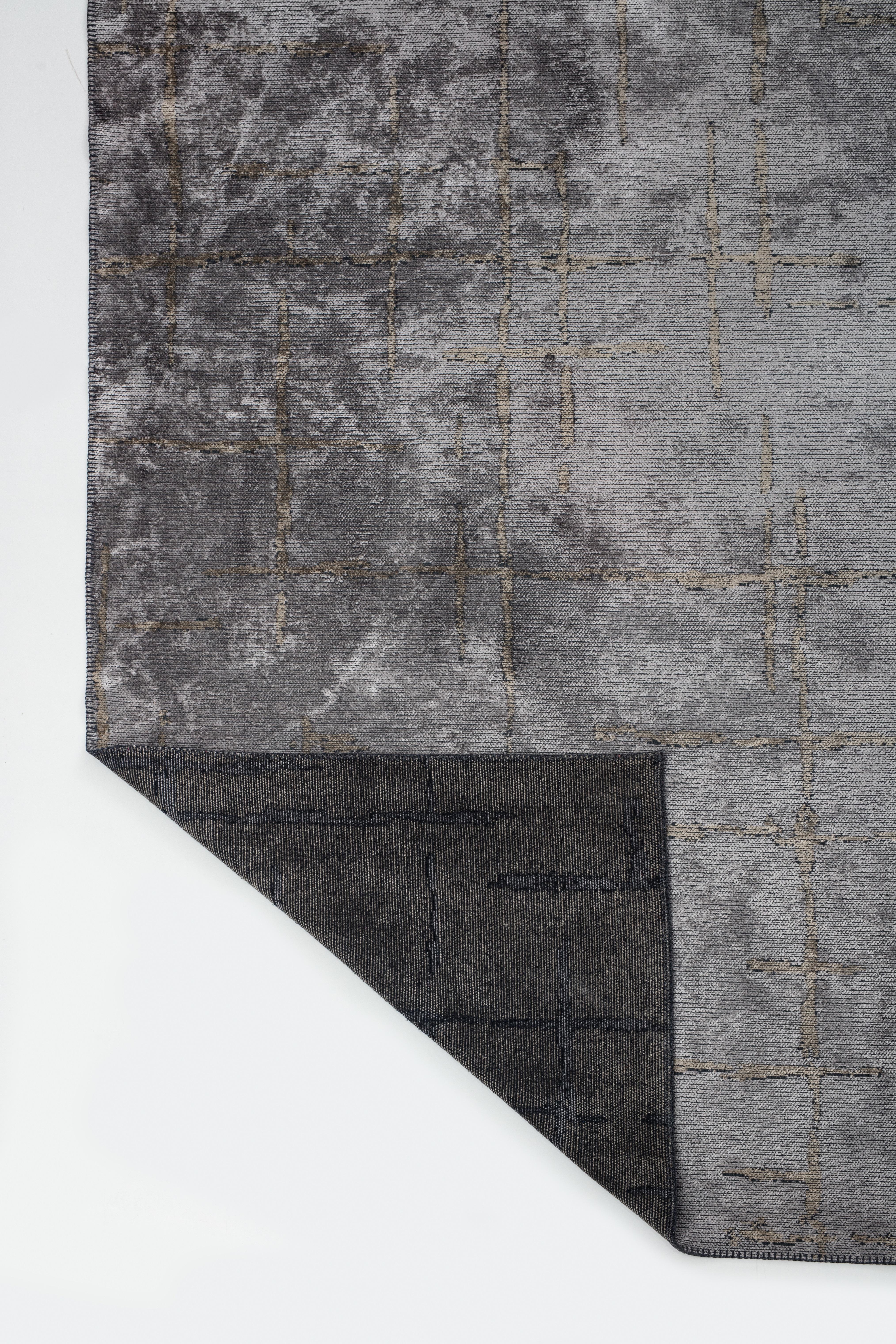 Postmoderne Tapis de couloir de galerie contemporain gris et beige, en stock en vente
