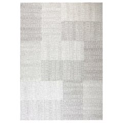 Contemporary Gray and White Flat-Weave Wool Rug by Doris Leslie Blau