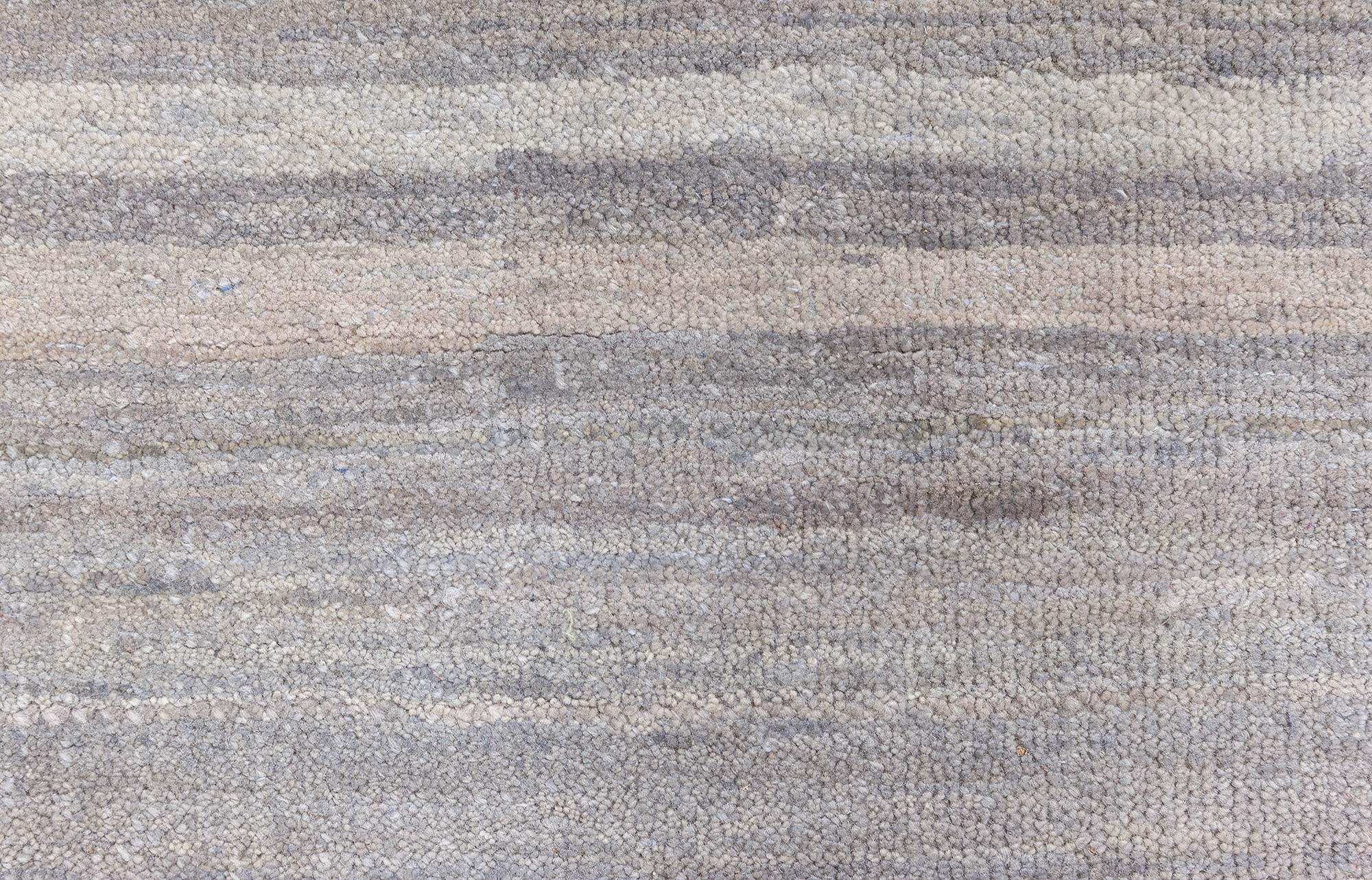 Modern Contemporary Gray Hand-Knotted Wool Rug by Doris Leslie Blau For Sale