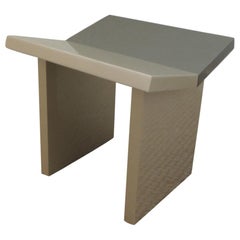 Used Gray Modern Lacquered Wooden Stool