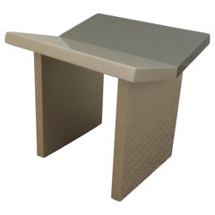  Gray Modern Lacquered Wooden Stool