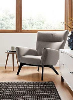 Contemporary Gray Leather Easy Chairs