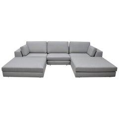 Contemporary Gray Modular Sectional Sofa