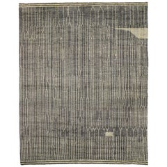 Contemporary Gray Moroccan Style Rug with Organic Modern Style and Hygge Vibes