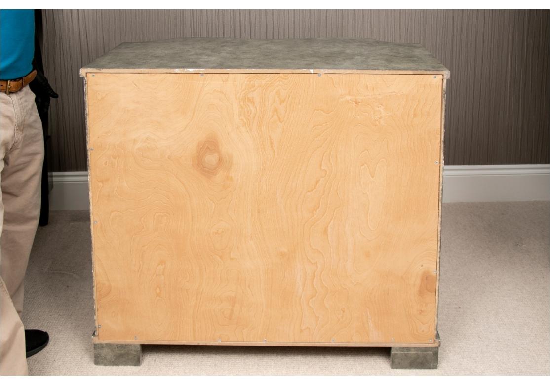Contemporary Gray Painted Chest For Sale 3