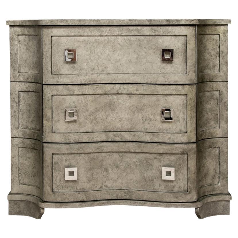 Contemporary Gray Painted Chest For Sale