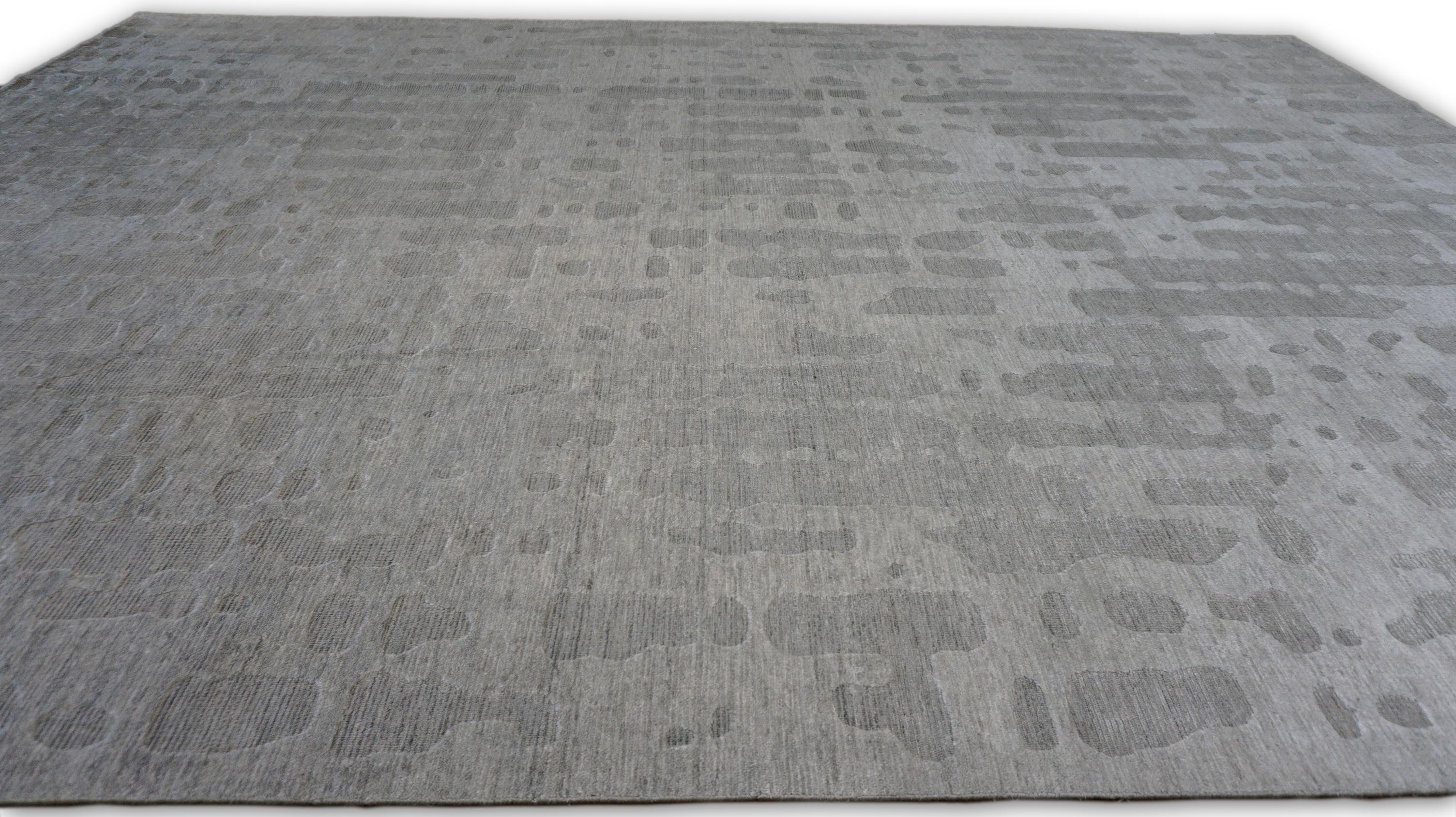 Asiatico Tappeto Contemporary Grigio 10'1''x13'9'' in vendita