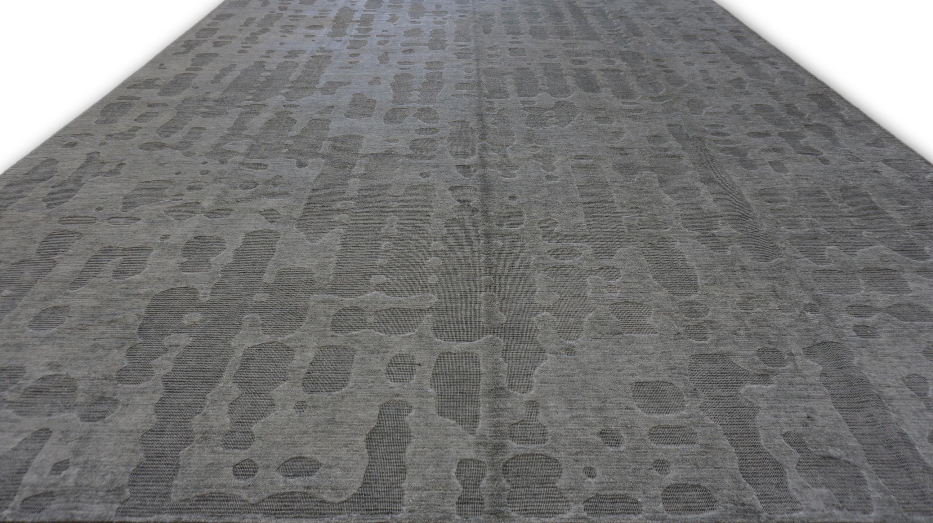 Tappeto Contemporary Grigio 10'1''x13'9'' In condizioni Nuovo in vendita a Torrance, CA