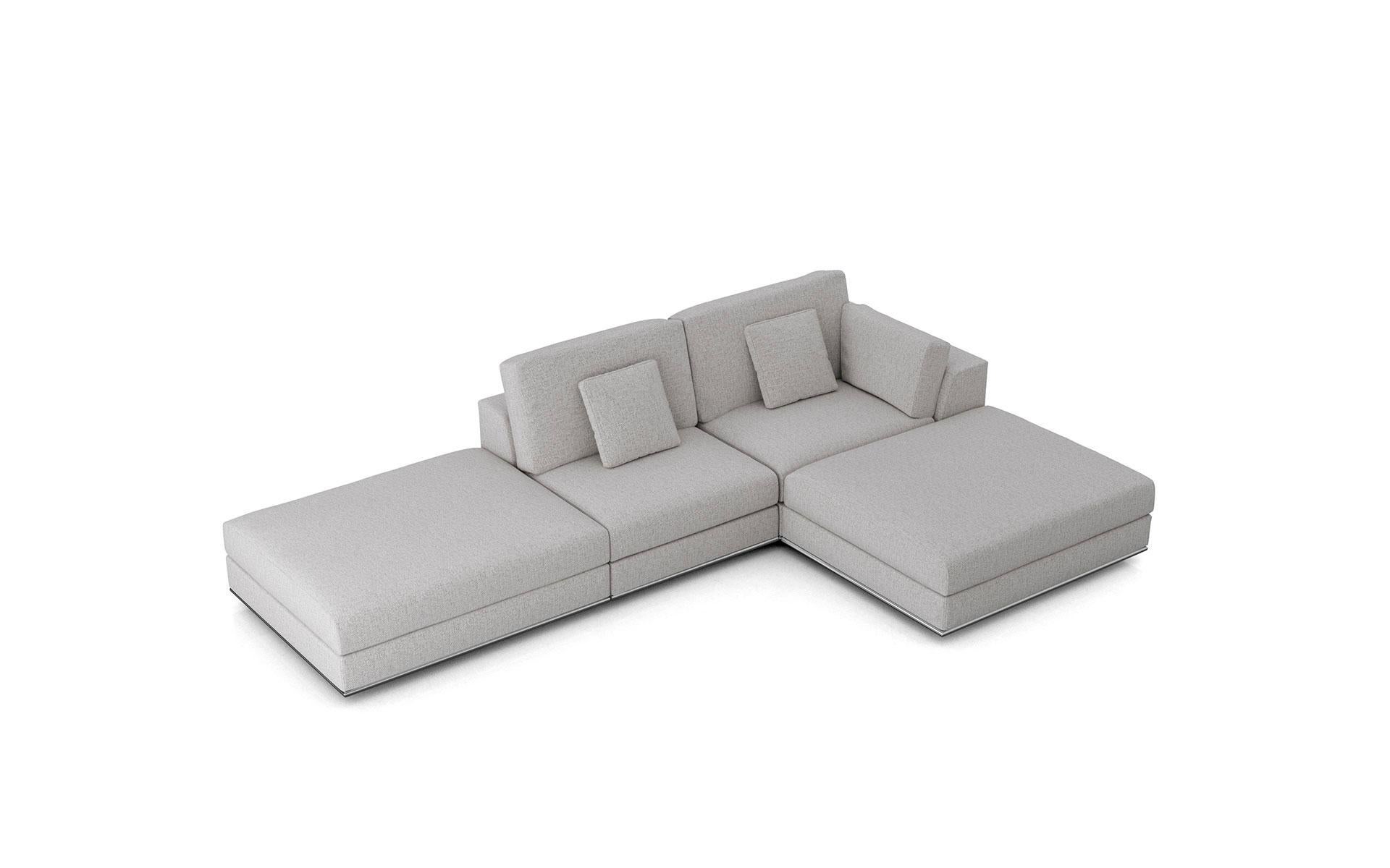 Contemporary Gray Modular Sectional Sofa 2