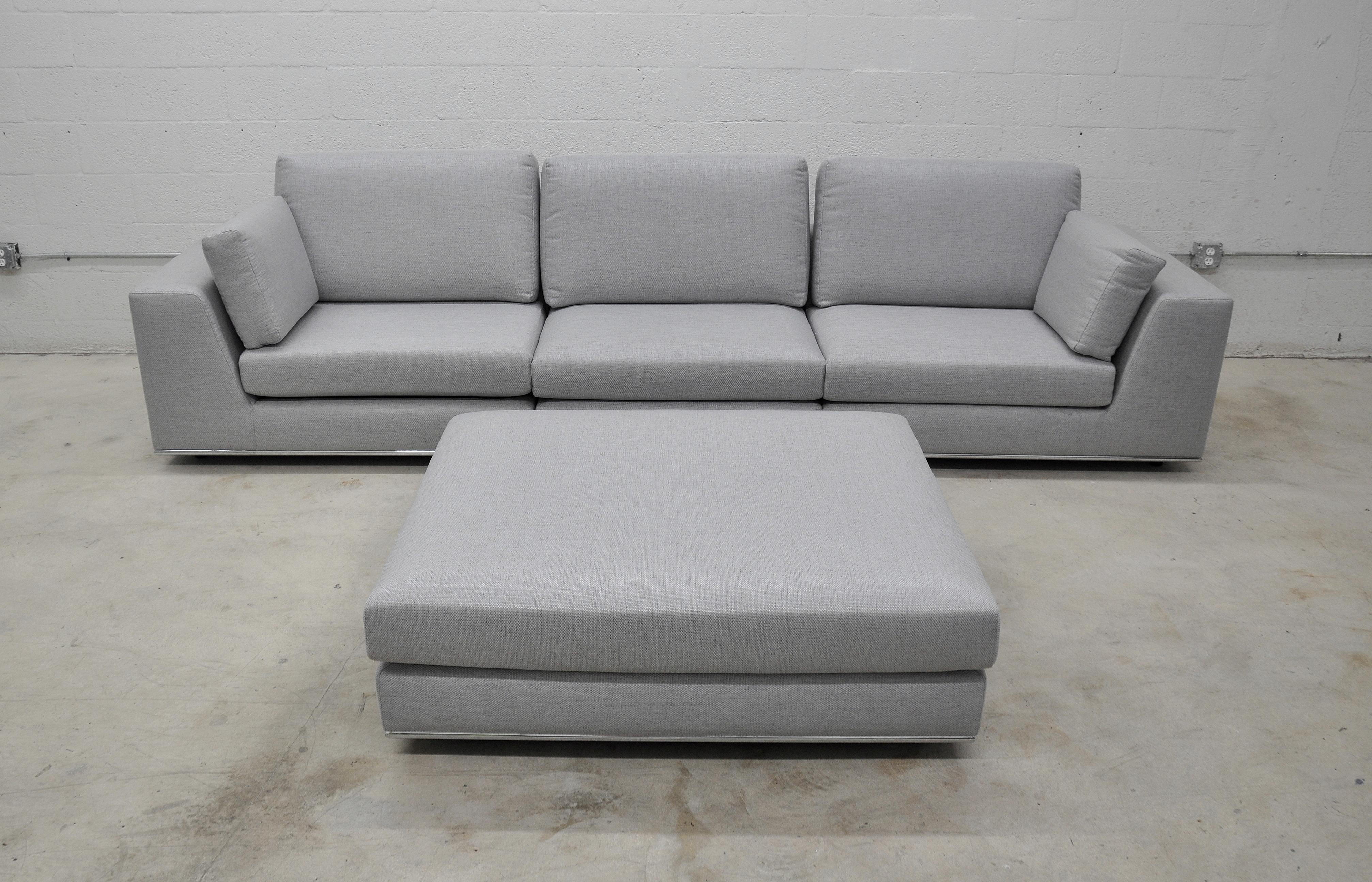 Contemporary Gray Modular Sectional Sofa 5