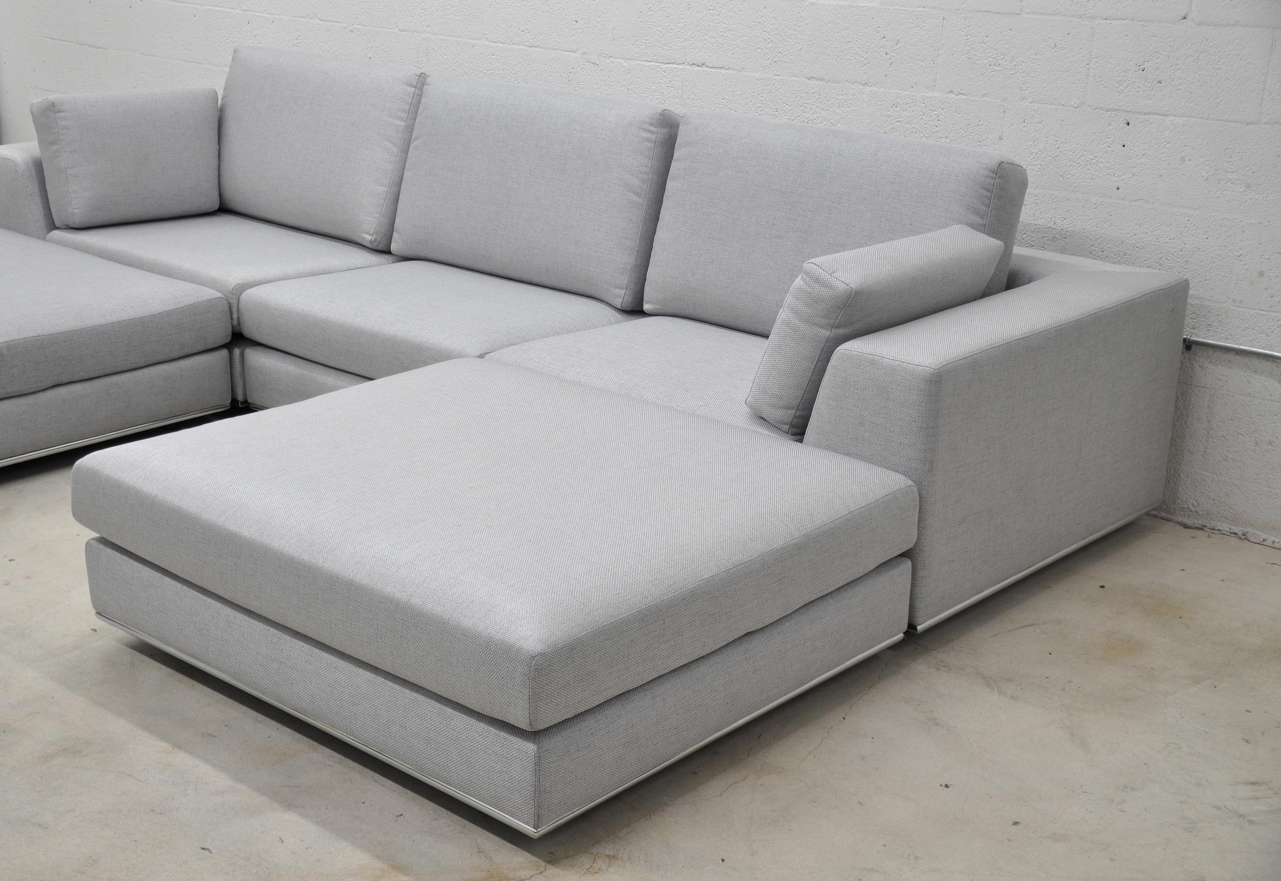 Contemporary Gray Modular Sectional Sofa 6