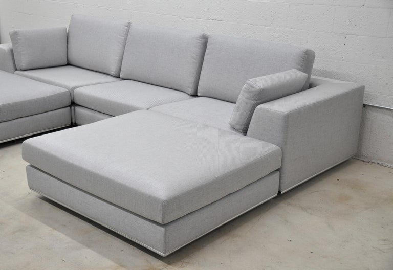 Contemporary Gray Modular Sectional Sofa For Sale at 1stDibs