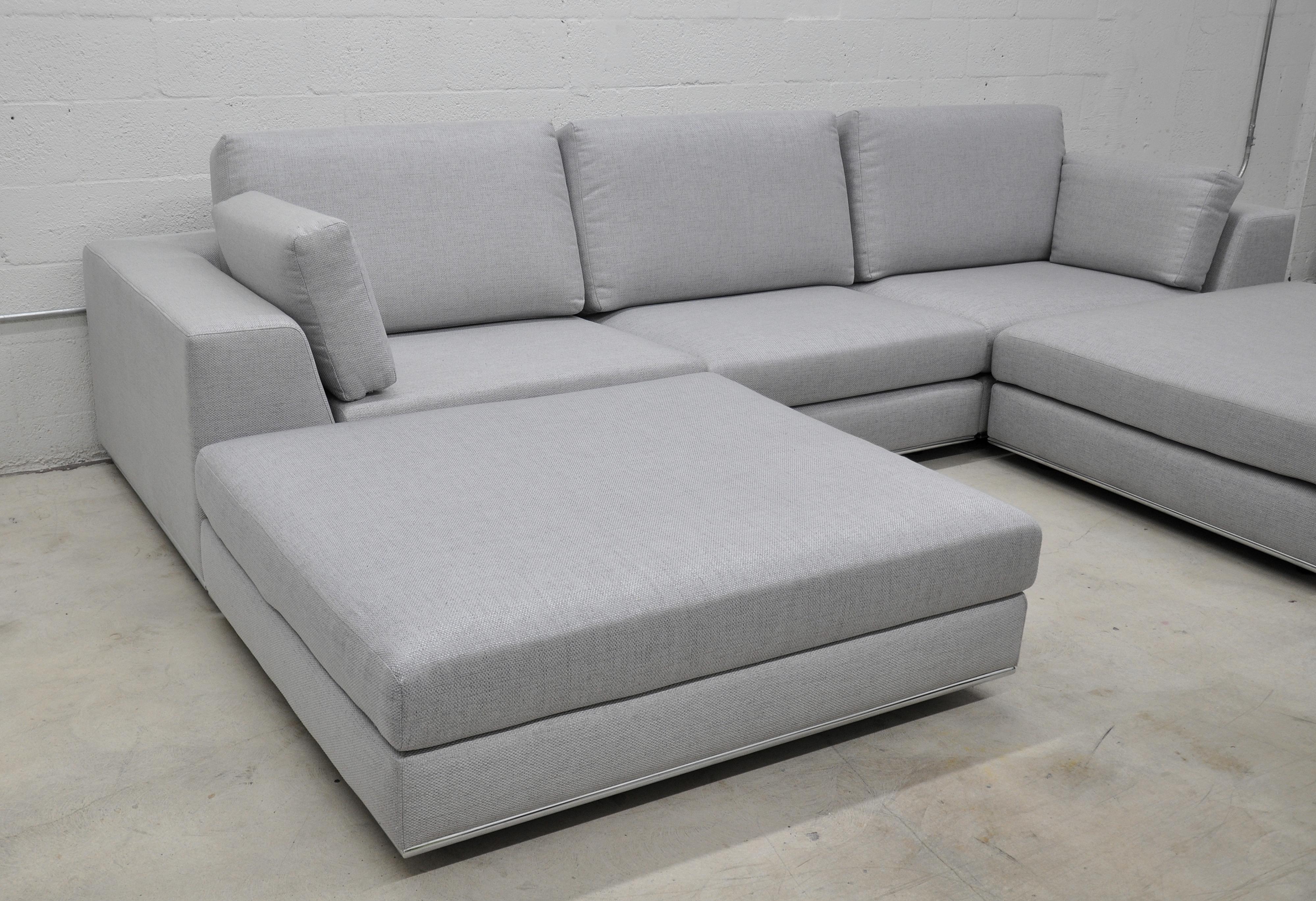 Contemporary Gray Modular Sectional Sofa 7