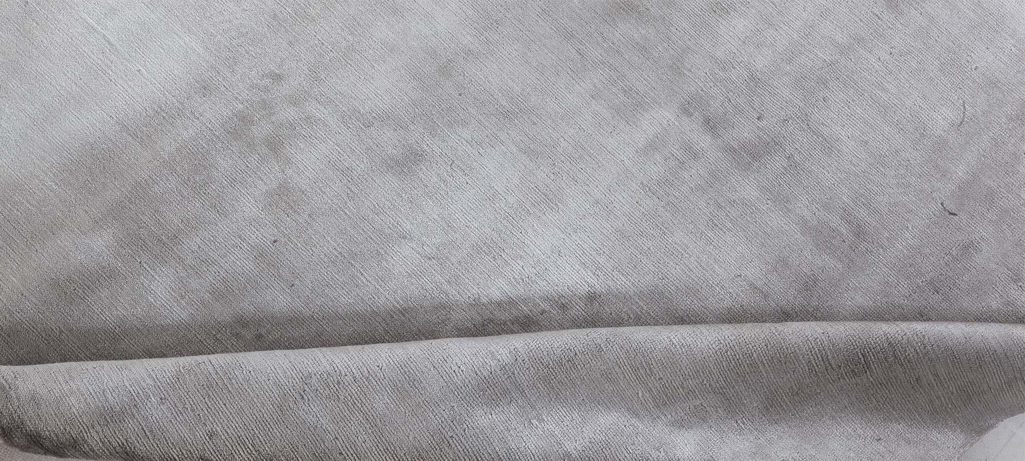 Modern Contemporary Gray Silk Rug For Sale