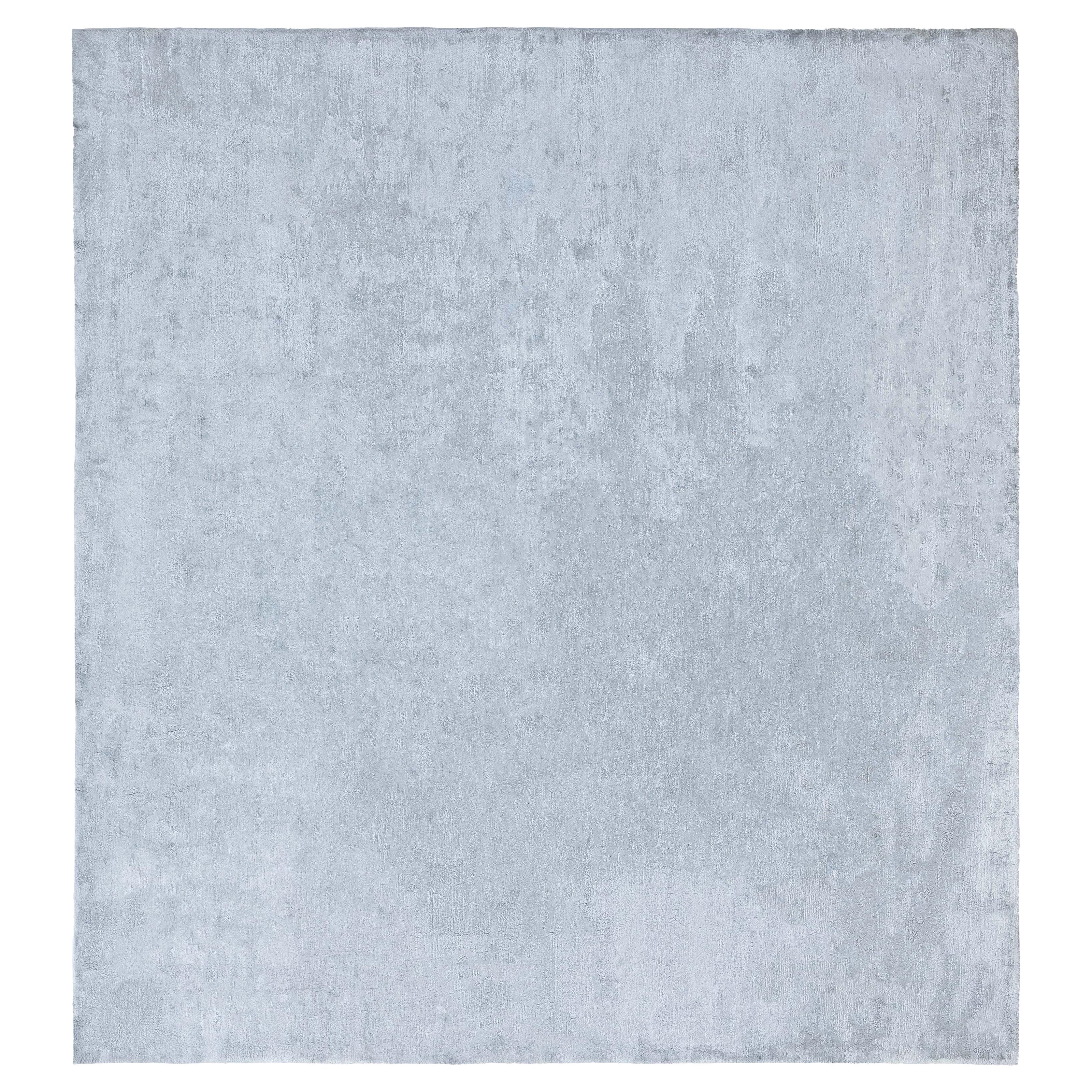 Contemporary Gray Silk Rug