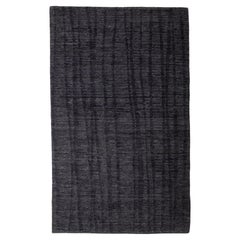 Contemporary Gray Wool Rug With Allover Pattern