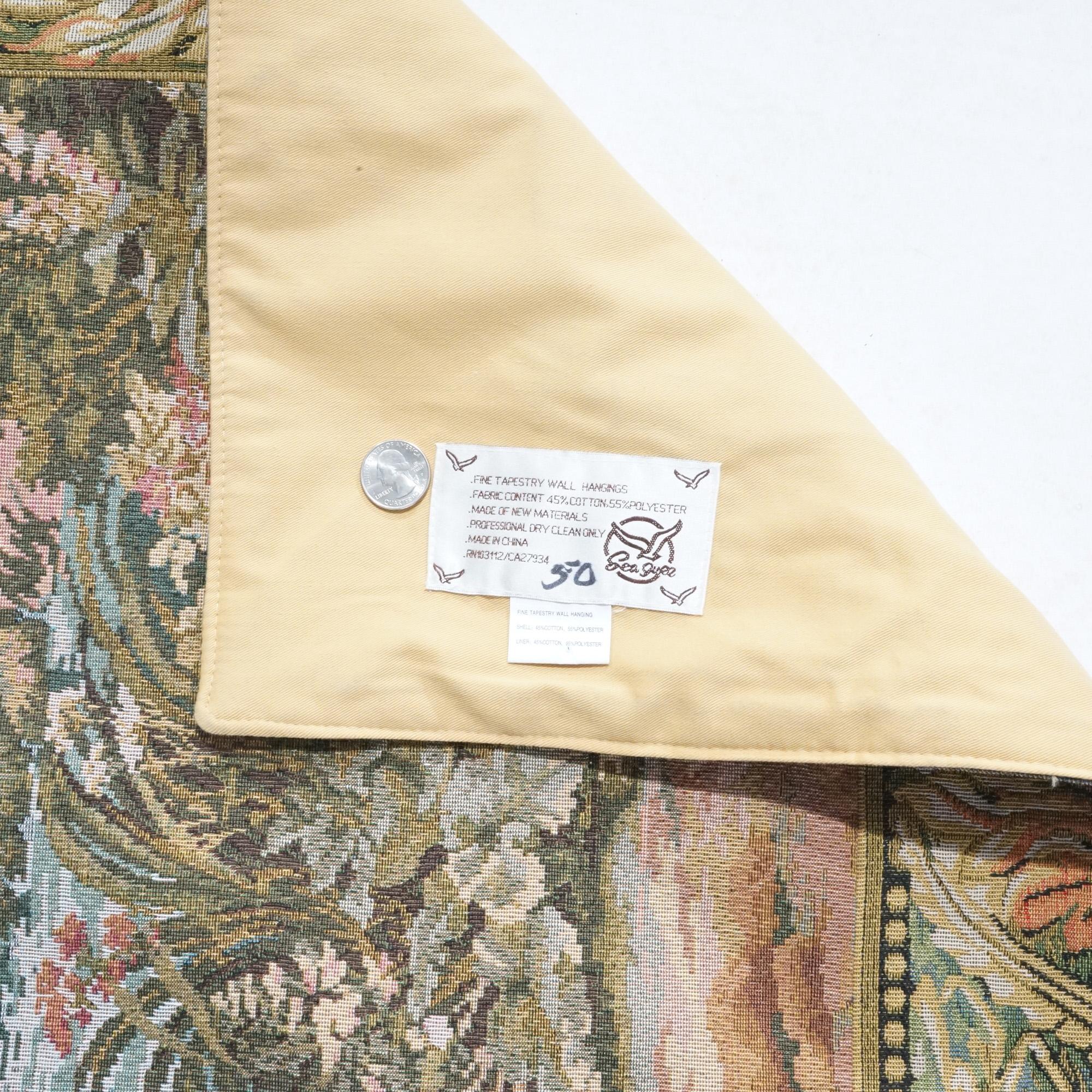 Contemporary Greco-Roman Scenic Countryside Wall Tapestry with Cottage 20th 2