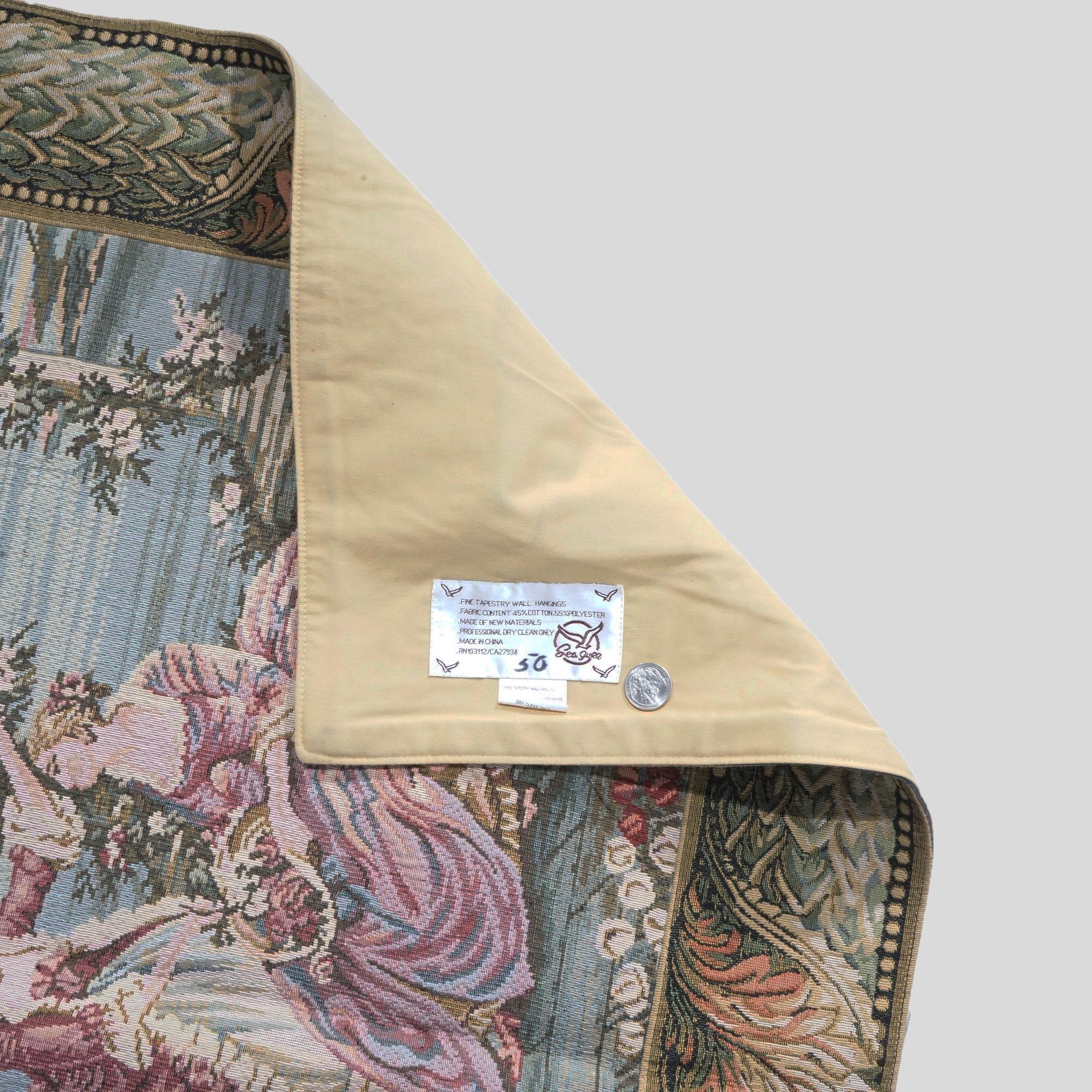 Contemporary Greco-Roman Scenic Courtyard Wall Tapestry with Figures, 20thC For Sale 1