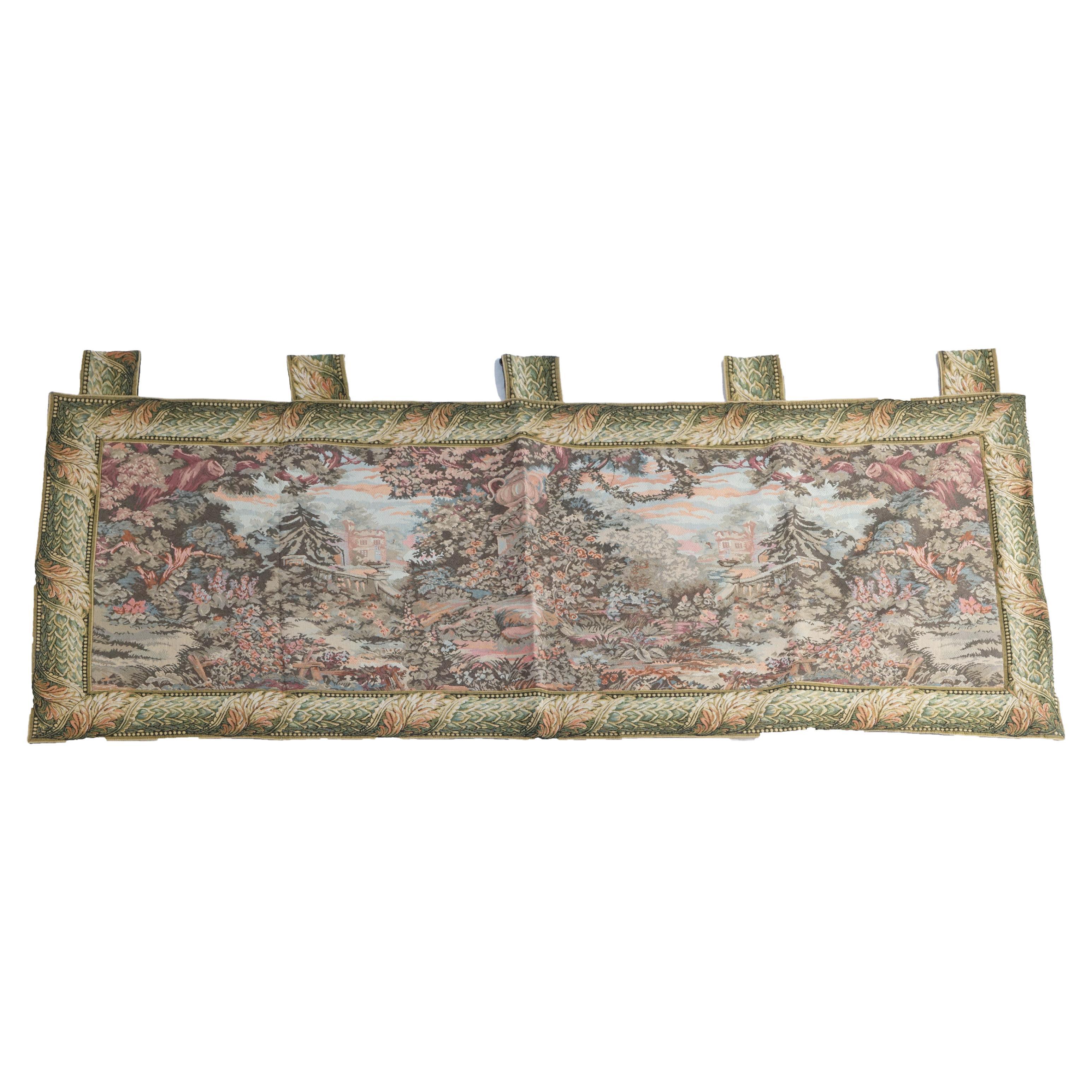 Contemporary Greco-Roman Scenic Courtyard Wall Tapestry with Figures 20th