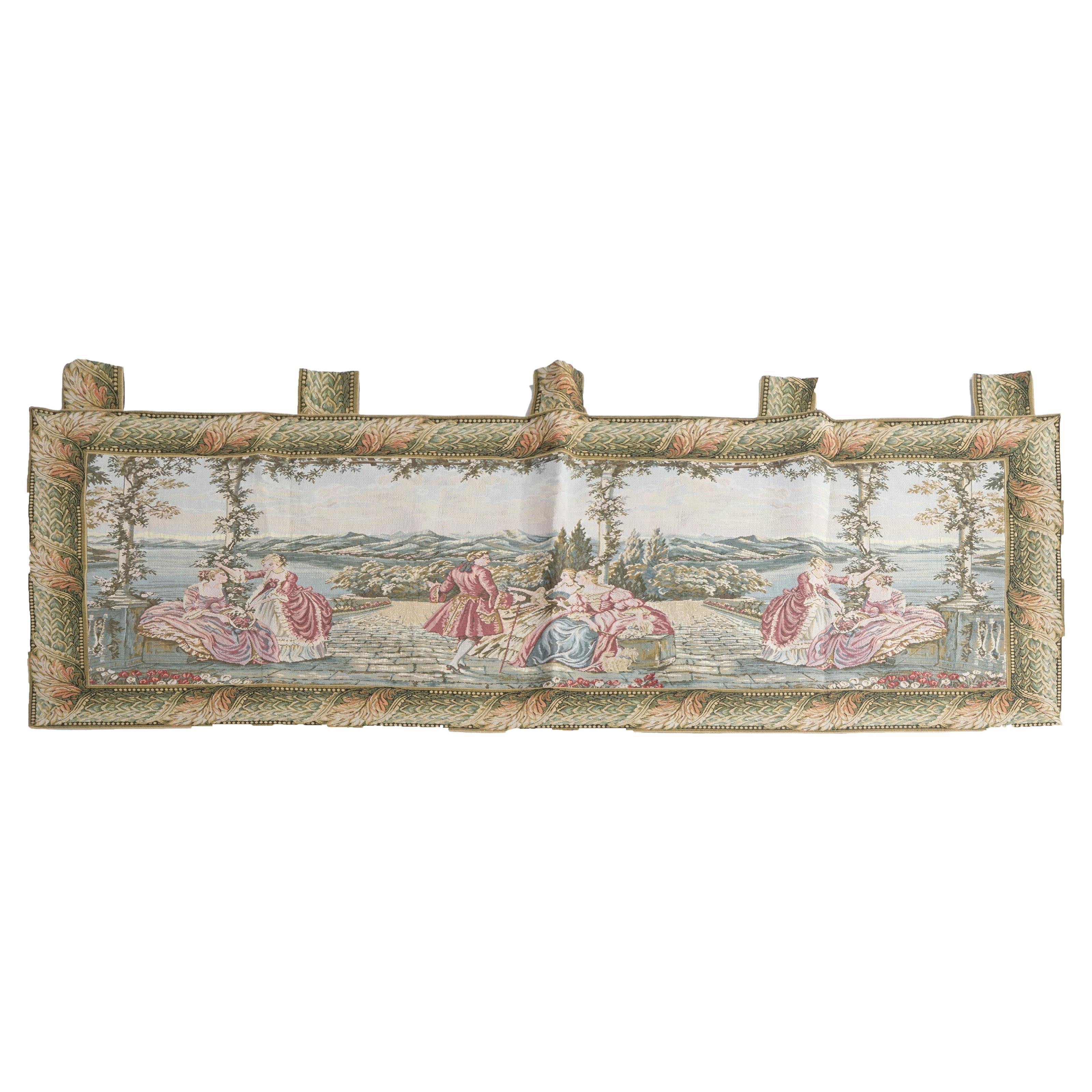 Contemporary Greco-Roman Scenic Courtyard Wall Tapestry with Figures, 20th