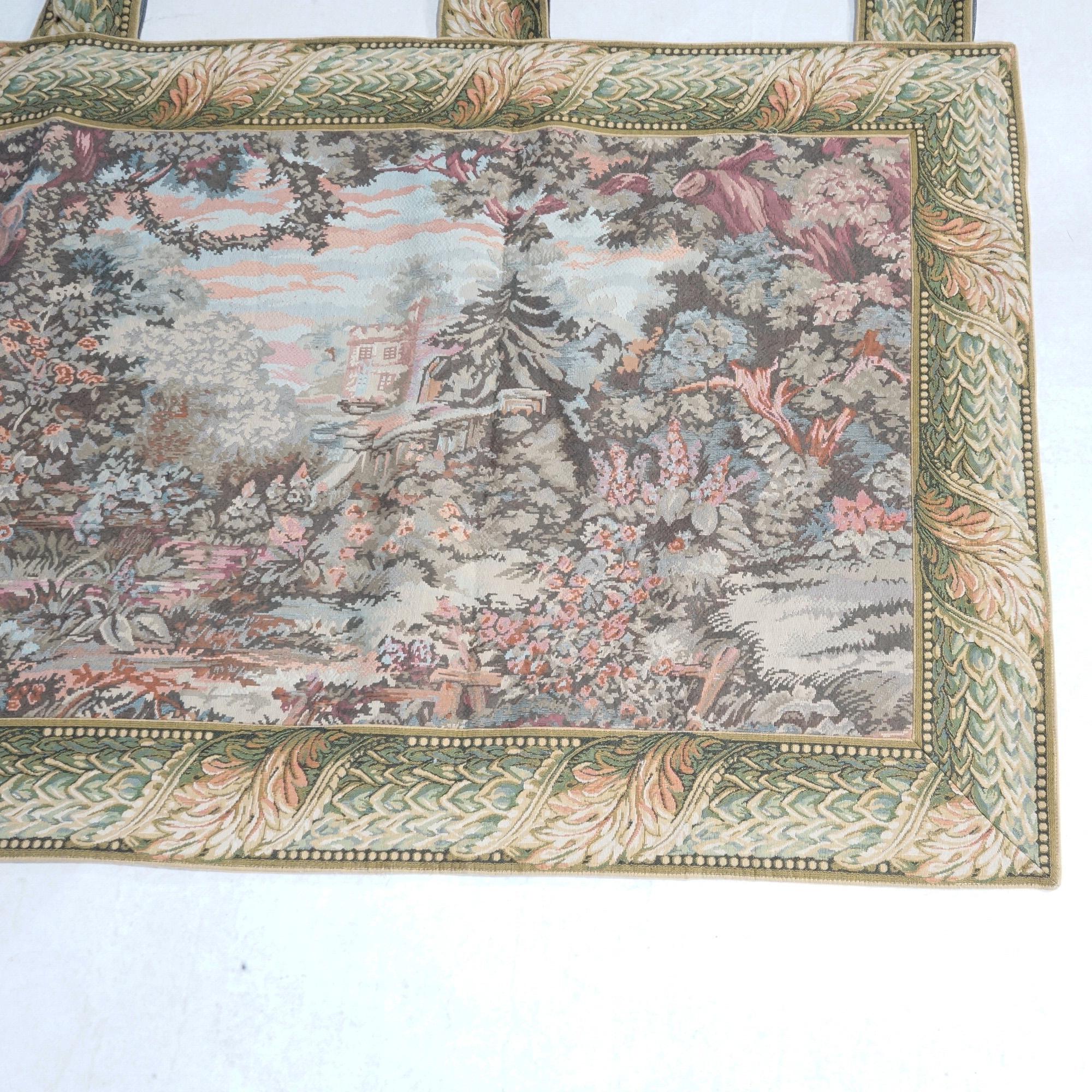 Contemporary Greco-Roman Scenic Landscape Wall Tapestry 20th Century In Good Condition For Sale In Big Flats, NY