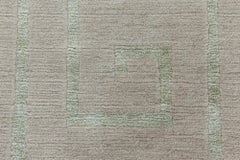 Contemporary Greek Key Design Dusty Pink Carpet "Spira" by Doris Leslie Blau
