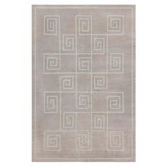 Contemporary Greek Key Design Dusty Pink Carpet "Spira" by Doris Leslie Blau