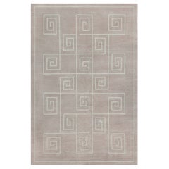 Contemporary Greek Key Design Handmade Silk & Wool Rug by Doris Leslie Blau