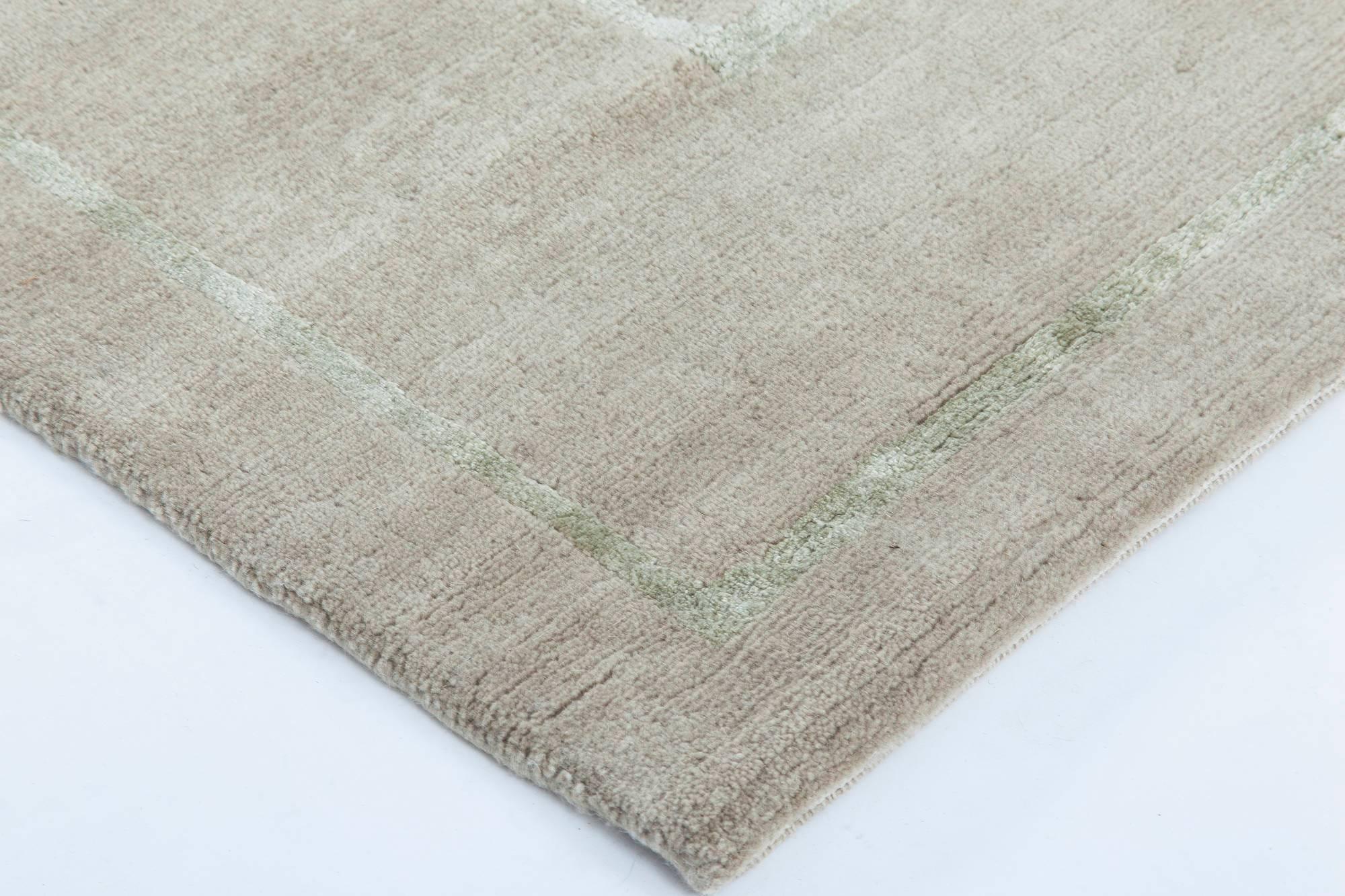 Hand-Knotted Contemporary Greek Key Design Wool Rug by Doris Leslie Blau For Sale