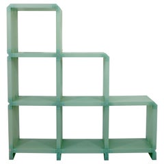 Contemporary Green Acrylic Modular Shelving Unit Bookcase Étagère Italian