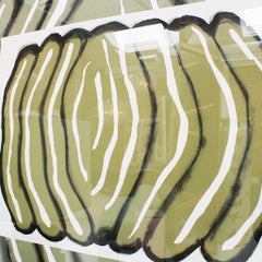 Contemporary Green Artwork by Spanish Luis Gordillo