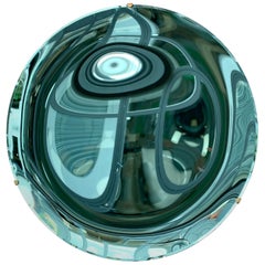 Contemporary Green Curve Mirror, Italy