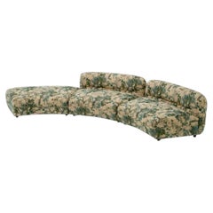 Contemporary Green Fabric Modular Sofa- Middle