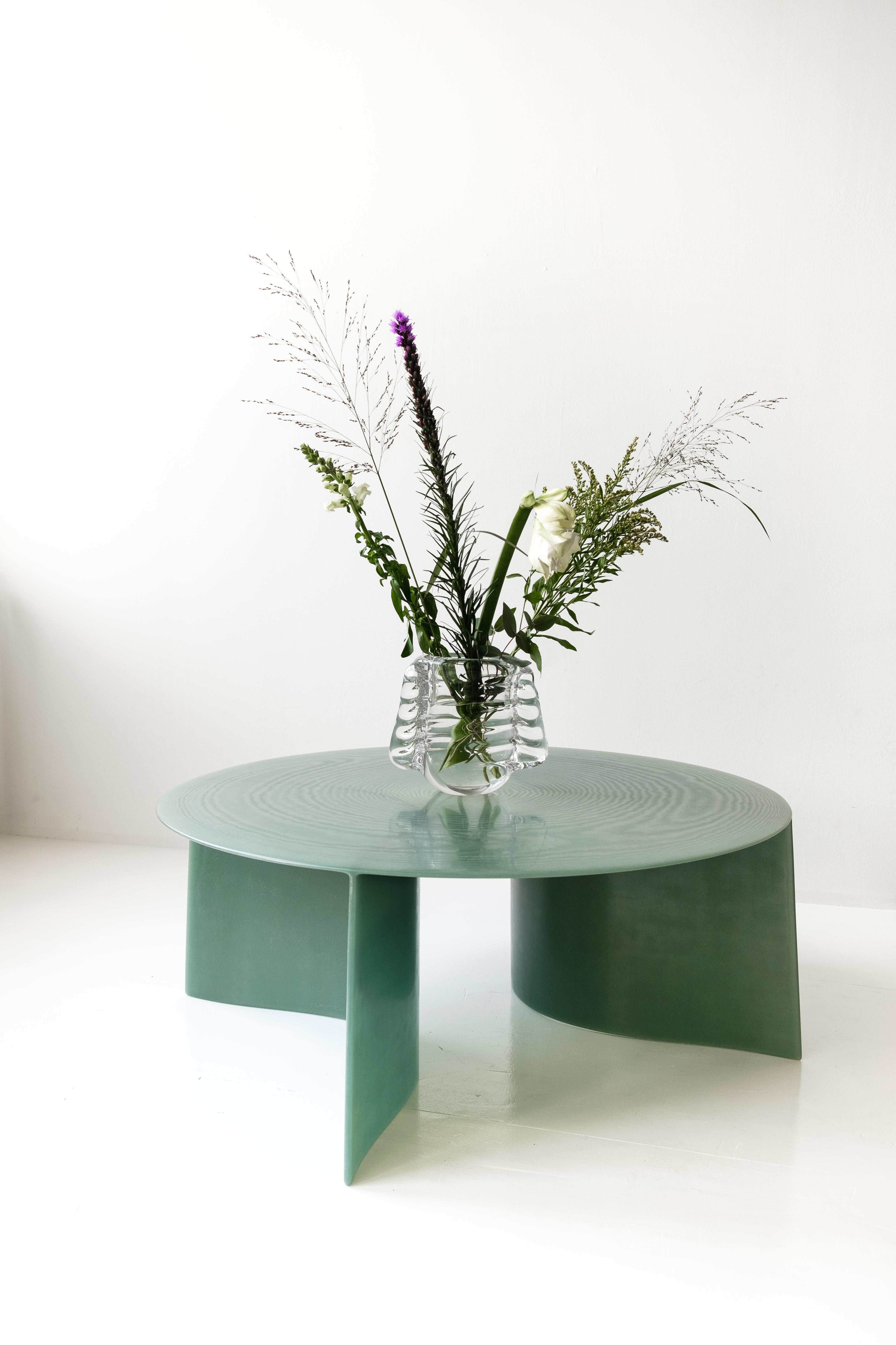 Contemporary Green Fiberglass, New Wave Coffee Table Round 120cm, by Lukas Cober 2