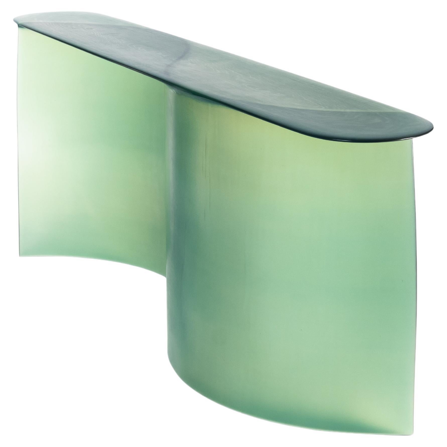 Contemporary Green Fiberglass, New Wave Console, by Lukas Cober For Sale
