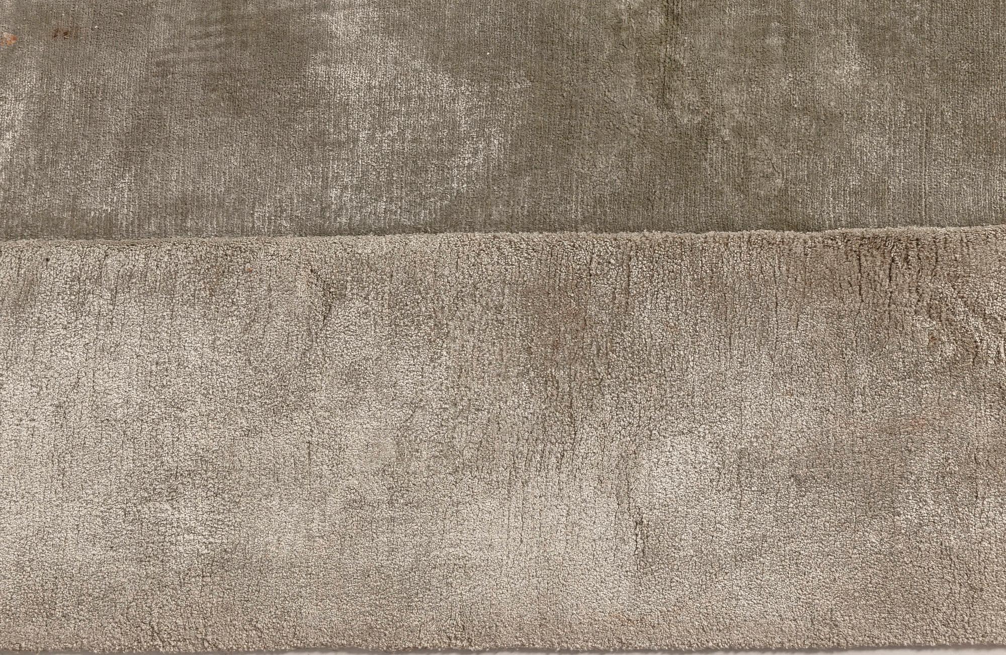 Contemporary Green Handmade Silk Rug by Doris Leslie Blau For Sale 1