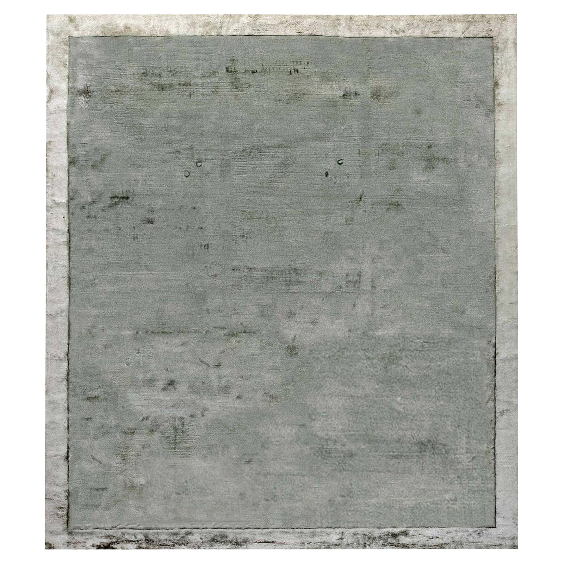 Contemporary Green Handmade Silk Rug by Doris Leslie Blau
