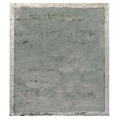 Zeitgenössischer grüner handgefertigter Seidenteppich von Doris Leslie Blau