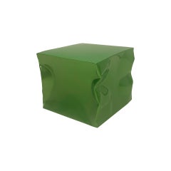 Contemporary Green Lacquered Metal Side Table