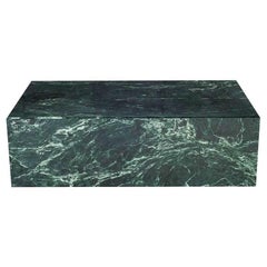 Contemporary Green Marble Rectangular Coffee Table